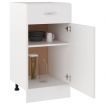 Drawer Bottom Cabinet White 40x46x81.5 cm Chipboard