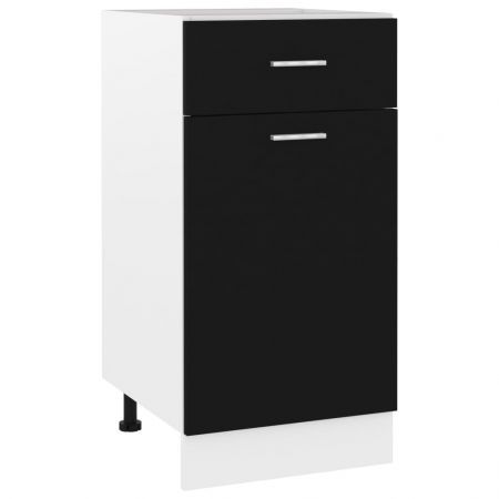 Drawer Bottom Cabinet Black 40x46x81.5 cm Chipboard