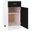 Drawer Bottom Cabinet Black 40x46x81.5 cm Chipboard