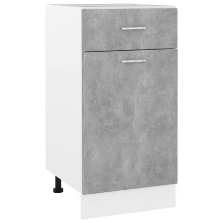 Drawer Bottom Cabinet Concrete Grey 40x46x81.5 cm Chipboard