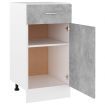 Drawer Bottom Cabinet Concrete Grey 40x46x81.5 cm Chipboard