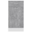 Drawer Bottom Cabinet Concrete Grey 40x46x81.5 cm Chipboard