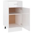 Drawer Bottom Cabinet High Gloss White 40x46x81.5 cm Chipboard