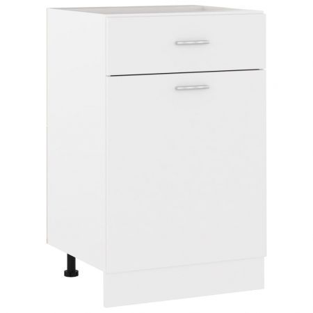 Drawer Bottom Cabinet White 50x46x81.5 cm Chipboard