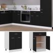 Drawer Bottom Cabinet Black 60x46x81.5 cm Chipboard