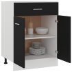 Drawer Bottom Cabinet Black 60x46x81.5 cm Chipboard