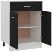 Drawer Bottom Cabinet Black 60x46x81.5 cm Chipboard