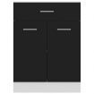 Drawer Bottom Cabinet Black 60x46x81.5 cm Chipboard