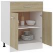 Drawer Bottom Cabinet Sonoma Oak 60x46x81.5 cm Chipboard