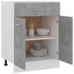 Drawer Bottom Cabinet Concrete Grey 60x46x81.5 cm Chipboard