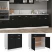 Drawer Bottom Cabinet Black 80x46x81.5 cm Chipboard