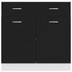 Drawer Bottom Cabinet Black 80x46x81.5 cm Chipboard