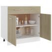 Drawer Bottom Cabinet Sonoma Oak 80x46x81.5 cm Chipboard