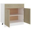 Drawer Bottom Cabinet Sonoma Oak 80x46x81.5 cm Chipboard