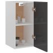 Hanging Cabinet High Gloss Grey 29.5x31x60 cm Chipboard