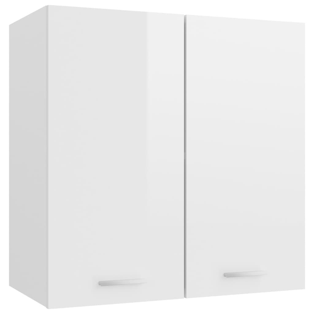 Hanging Cabinet High Gloss White 60x31x60 cm Chipboard