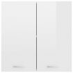 Hanging Cabinet High Gloss White 60x31x60 cm Chipboard