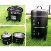 3 In 1 Barbecue Smoker Outdoor Charcoal BBQ Grill Camping Picnic Fishing