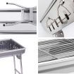 Skewers Grill Portable Stainless Steel Charcoal BBQ Outdoor 6-8 Persons