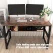Zetland Drak Brown Computer Desk with Bookshelf