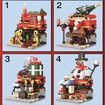 Christmas-themed Street View Children's Building Blocks With Small Bricks, Train Building Blocks Model With Light