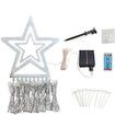 Solar Remote Control Christmas Decoration Star 8 Lighting Modes 350LED Waterfall light COL.Warm White