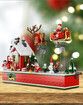 940pcs Creative Christmas Santa Claus Flying Party Sets Model  Building Blocks Diy Bricks Kids Gift Toys