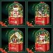 Christmas Music Box Toy DIY Model Building Block Christmas House With LED Light Santa Claus Music Box Decoration