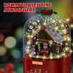 Christmas Music Box Toy DIY Model Building Block Christmas House With LED Light Santa Claus Music Box Decoration