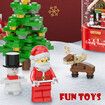 Christmas Music Box Toy DIY Model Building Block Christmas House With LED Light Santa Claus Music Box Decoration