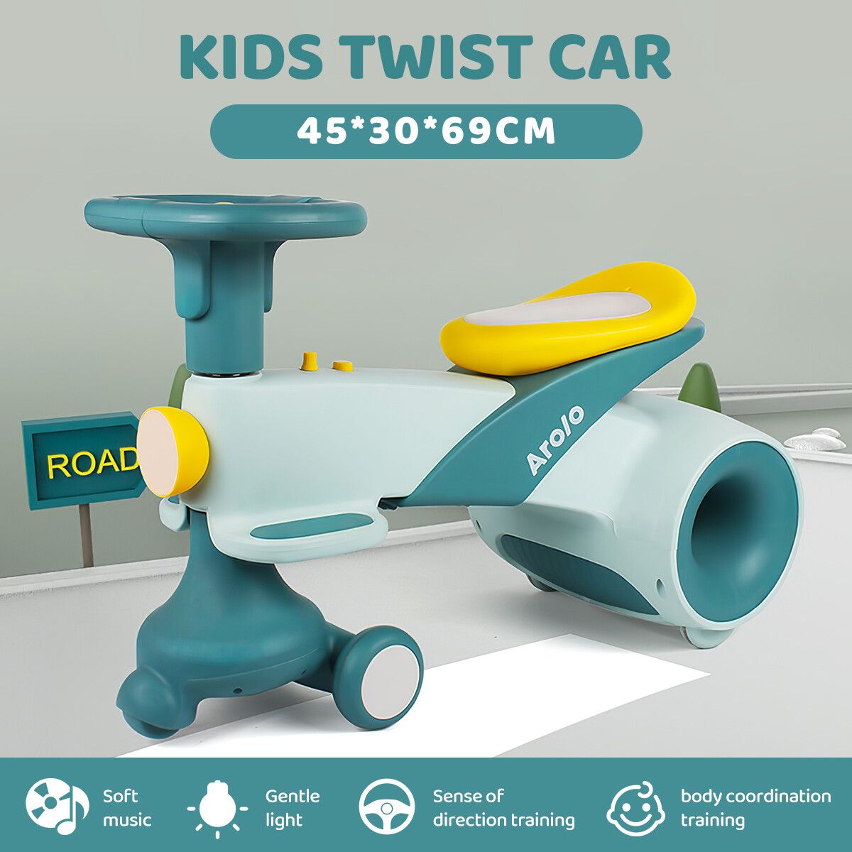 Kids Toddler Drift Twisting Wiggle Car Ride on Toy with Unique Design