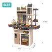 65 PCS Kitchen Playset Cooking Pretend Play Educational Toy Set with Sound Lighting Steam