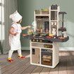 65 PCS Kitchen Playset Cooking Pretend Play Educational Toy Set with Sound Lighting Steam