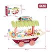 55 PCS Toy Boat Ship Educational Pretend Play Food Toy Set Ice Cream Candy with Light Music Smoke