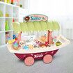 55 PCS Toy Boat Ship Educational Pretend Play Food Toy Set Ice Cream Candy with Light Music Smoke