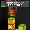 LED Minecraft Desktop Decoration Lights DIY Creative Square Building Block Splicing Night Light For Bedroom Decoration Bedside Table Lamp