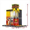 274 Piece Toy City Street Creator Fast Food Burger Joint Restaurant Building Blocks Set