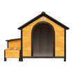 Petscene Dog Kennel Wooden Large Pet House with Door Storage Box Food Bowls