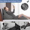 4 Pcs Wedge Pillow Set Memory Foam Bed Cushion Back and Head Support Adjustable Gray