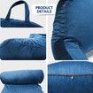 Husband Pillow Bed Reading Cushion Backrest Detachable Neck Roll Shredded Memory Foam Navy Blue