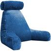 Husband Pillow Bed Reading Cushion Backrest Detachable Neck Roll Shredded Memory Foam Navy Blue