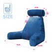 Husband Pillow Bed Reading Cushion Backrest Detachable Neck Roll Shredded Memory Foam Navy Blue