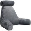 Bed Reading Pillow Husband Cushion Backrest Detachable Neck Roll Shredded Memory Foam Gray