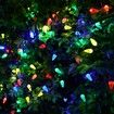 Solar Christmas Lights Outdoor C6 Strawberry String Lights for Christmas Tree, Holiday, Arbor Decor(Multicolor, 8 Modes)