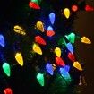 Solar Christmas Lights Outdoor C6 Strawberry String Lights for Christmas Tree, Holiday, Arbor Decor(Multicolor, 8 Modes)