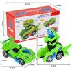 Transforming Dinosaur 2 in 1 Automatic Transformer Dino Cars with LED Light COL.Green