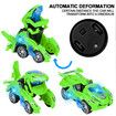 Transforming Dinosaur 2 in 1 Automatic Transformer Dino Cars with LED Light COL.Green