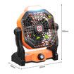 2in1 Outdoor Camping Fan Light LED Portable Tent USB Powered Rechargeable Battery 3 Brightness Orange