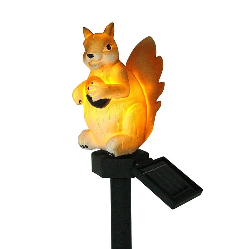 LED Squirrel Shape Waterproof Solar Powered Light Lamp Lawn Garden Pathway Decor Home Garden Decoration