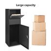 Letterbox Freestanding Parcel Mailbox Weatherproof Postbox Delivery Drop Box